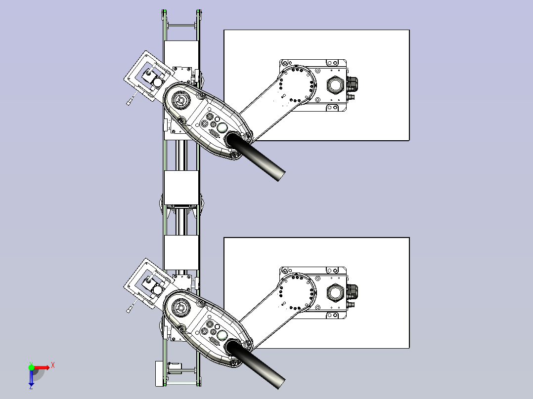 水平关节机器人视觉检测与抓具设计俯视图