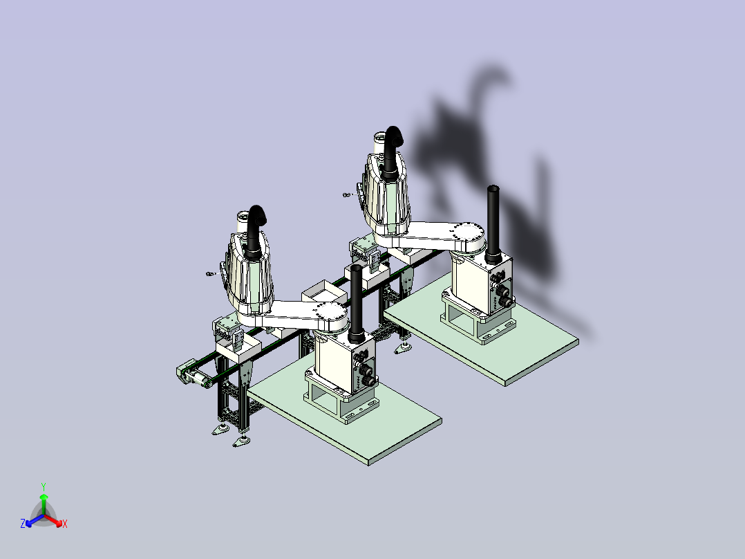水平关节机器人视觉检测与抓具设计正等轴测图