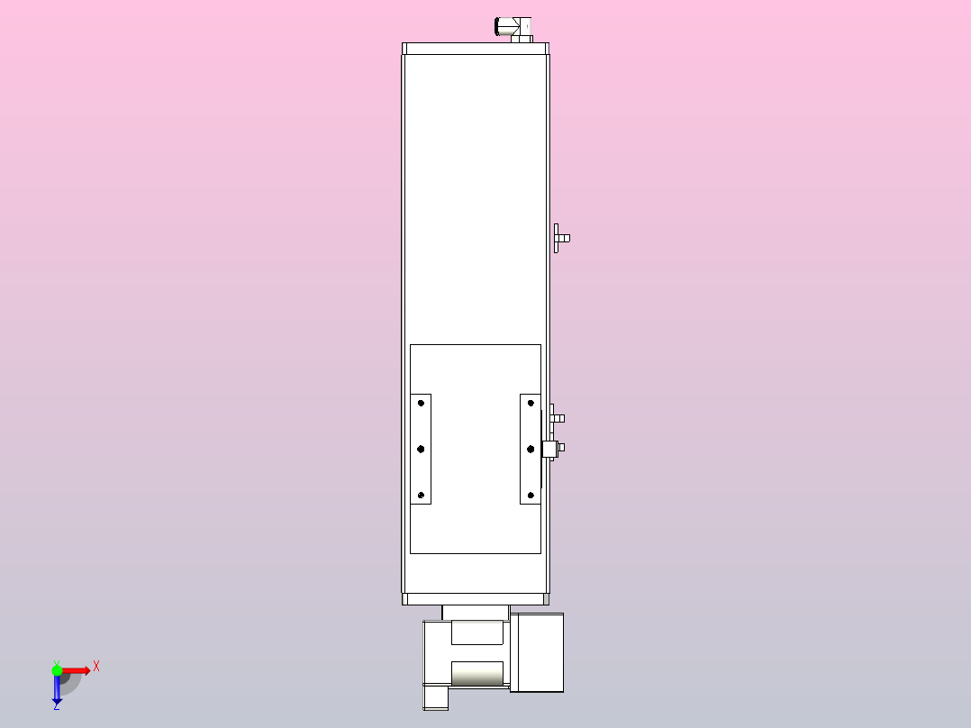 MCB14无尘皮带滑台[MCB14-L40-200-RU-P20-C3]俯视图