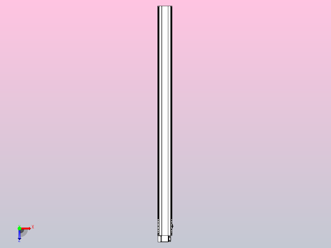 皮带直线轴半封闭可选导轨TPA-HNB-202D-140-L2850-LP-C-P75-N3俯视图