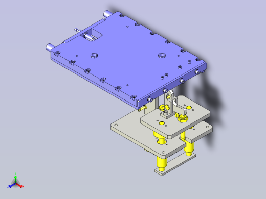 一款带止回组件的挡块3D图纸