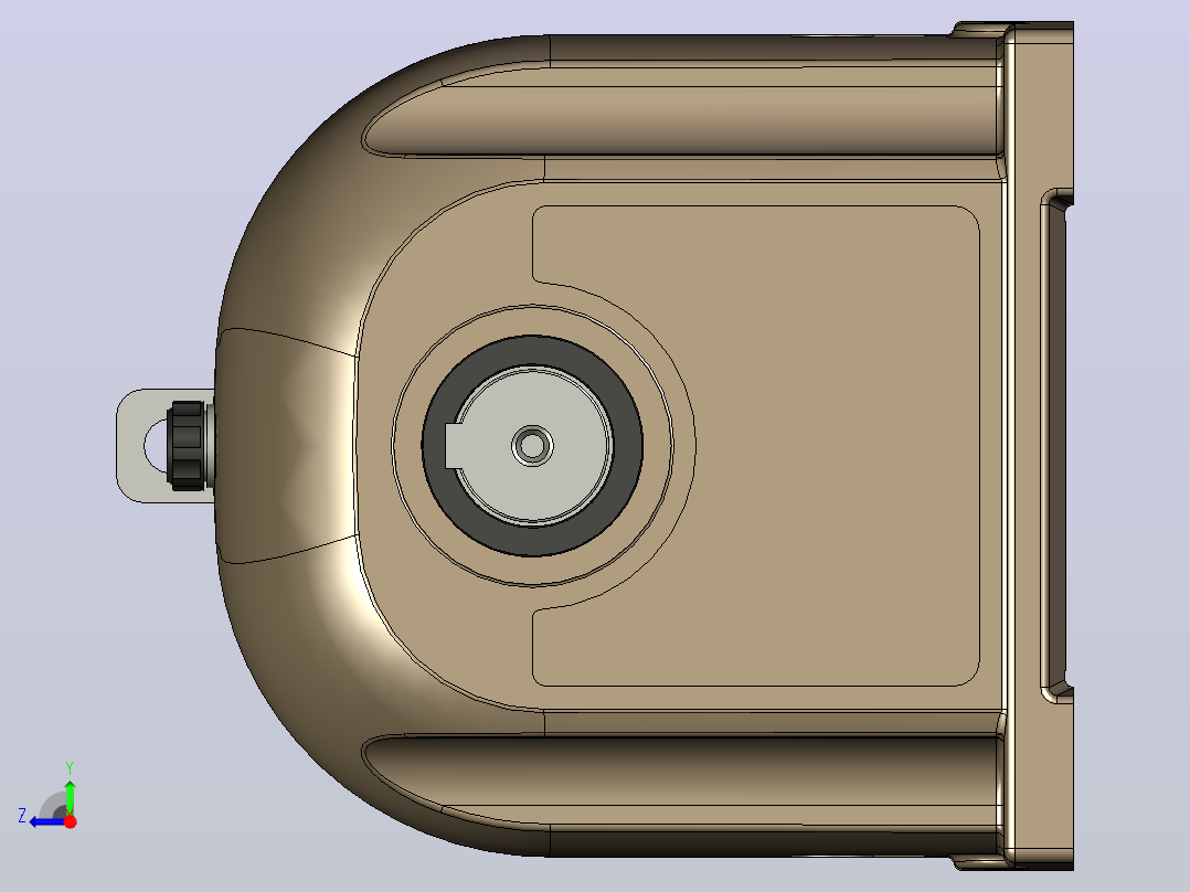 带制动器的斜齿轮电机0.4kW i=1200 GM-DB右视图