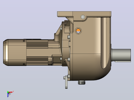 带制动器的斜齿轮电机0.4kW i=1200 GM-DB俯视缩略图