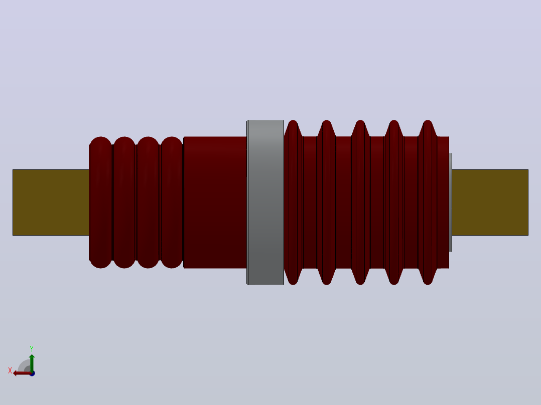 CWC-20KV╱3150A-4000A户外高压陶瓷穿墙套管[CWB-20／3150]后视图