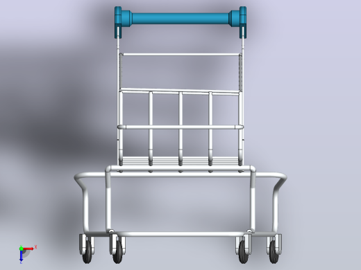 购物手推车3D图纸 Solidworks设计俯视缩略图
