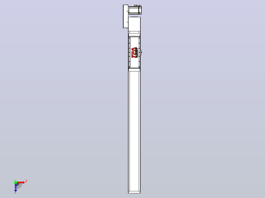 伺服电机集成皮带传动直线执行器TPA-OCB-120-224-L1050-MR-P75-N3俯视缩略图
