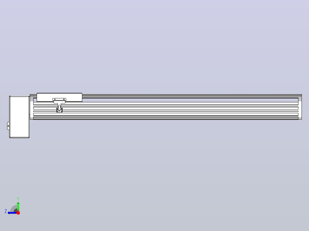 皮带直线轴半封闭可选导轨TPA-HNB-202D-140-L850-RP-C-P75-N3右视图