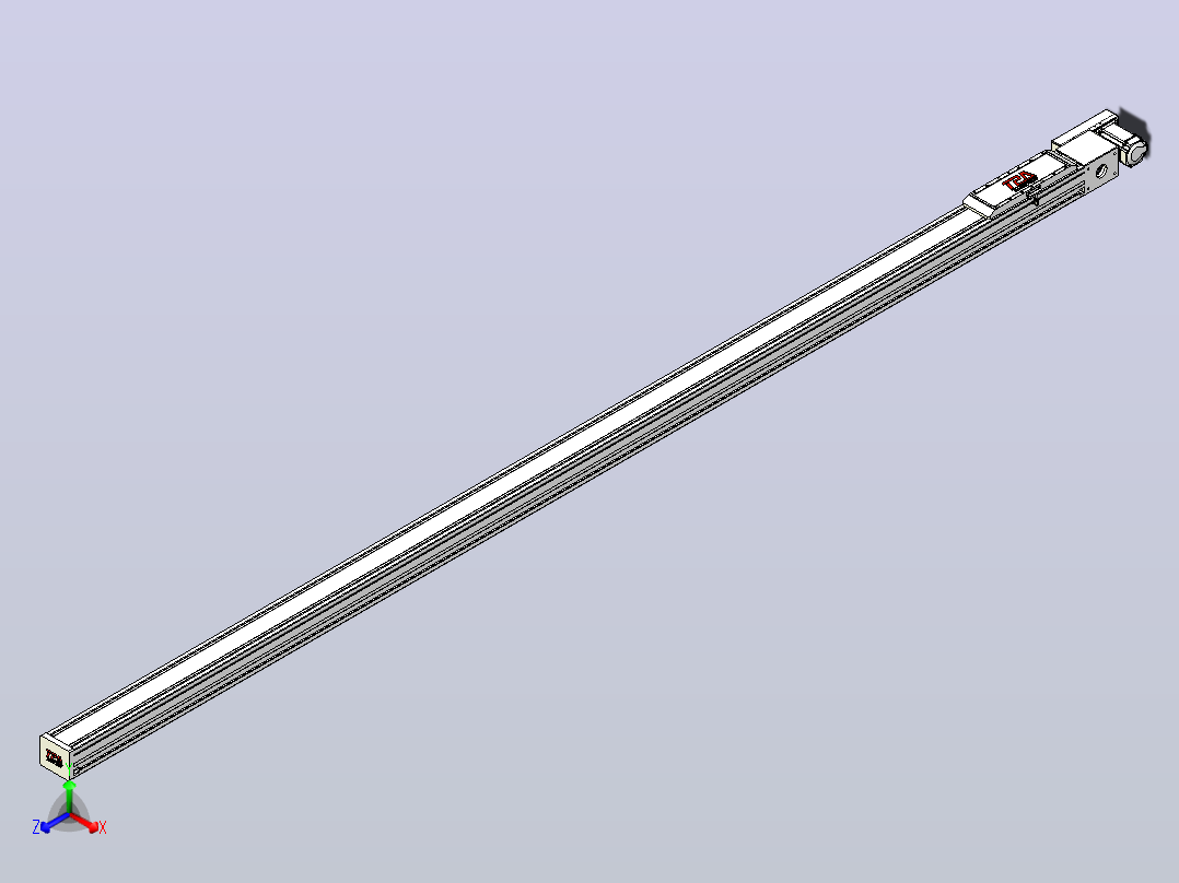 伺服电机集成皮带传动直线执行器TPA-OCB-120-224-L3650-MR-P75-N3主视图
