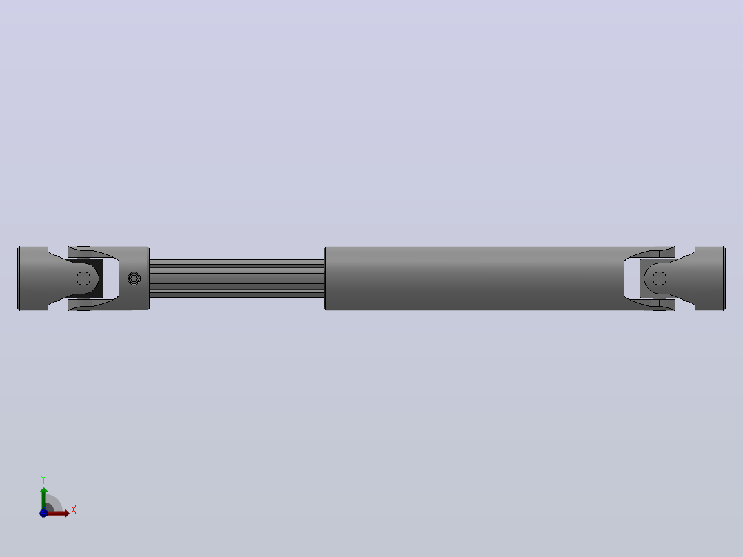 万向联轴器WSP2-PB-Y18-Y18-300／415WSP型可伸缩小型十字轴万向联轴器前视图