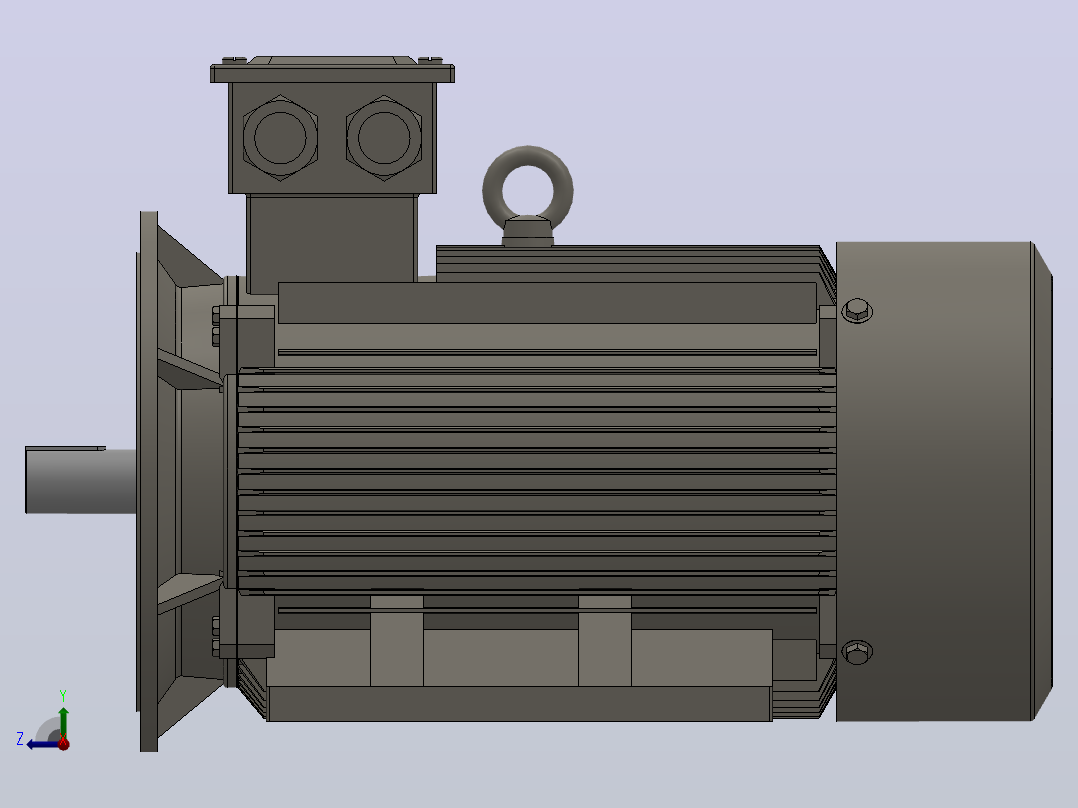 LMP-(315S-355) B35顶变频调速三相异步电动机[LMP-355-8-B35顶]右视图