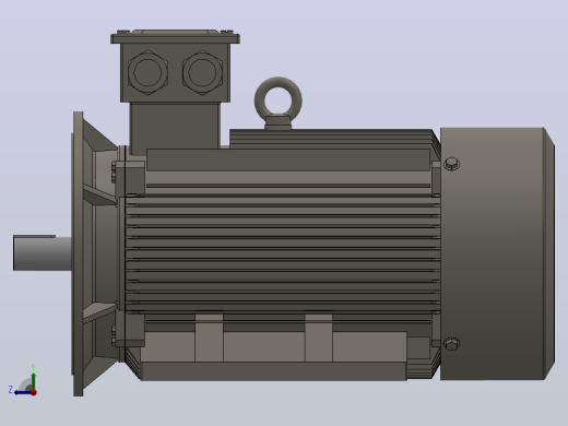 LMP-(315S-355) B35顶变频调速三相异步电动机[LMP-355-8-B35顶]右视缩略图