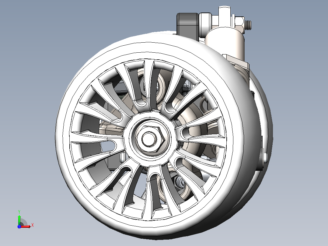 汽车悬挂系统wheel_suspension SW STP前视图