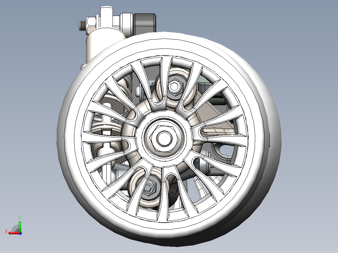 汽车悬挂系统wheel_suspension SW STP后视图