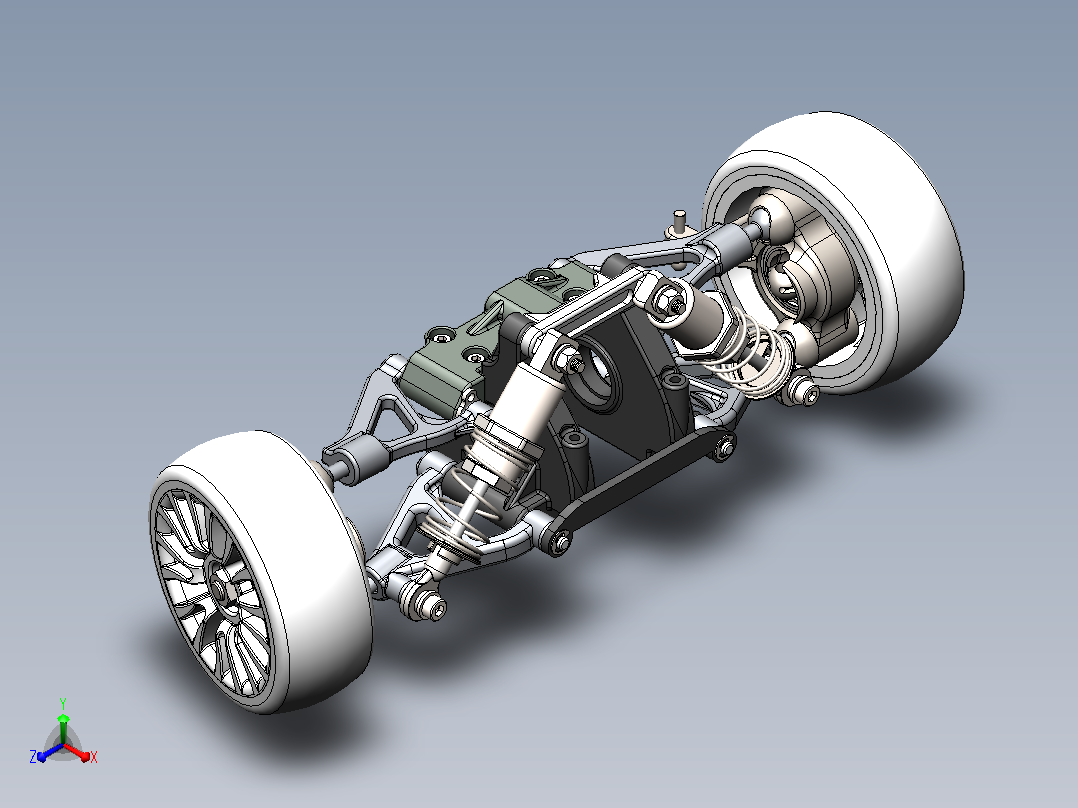 汽车悬挂系统wheel_suspension SW STP正等轴测图