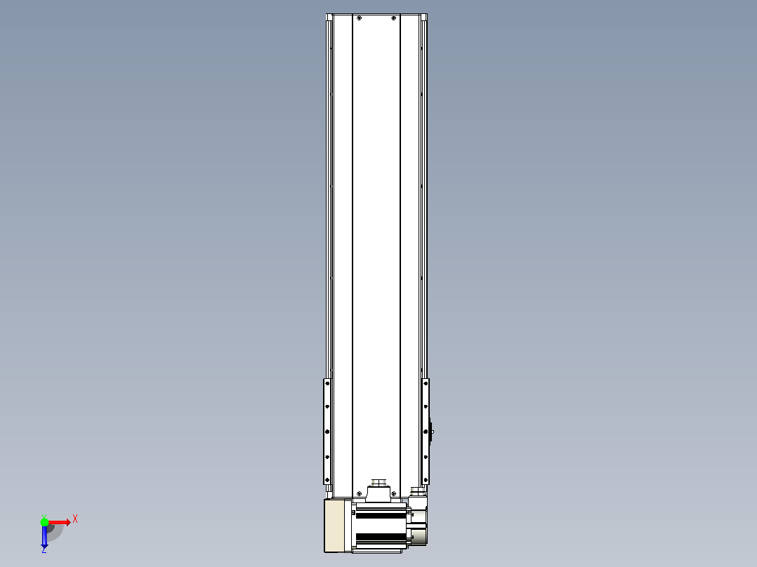 皮带直线轴半封闭可选导轨TPA-HNB-220D-176-L650-LU-C-P1K-N3俯视图