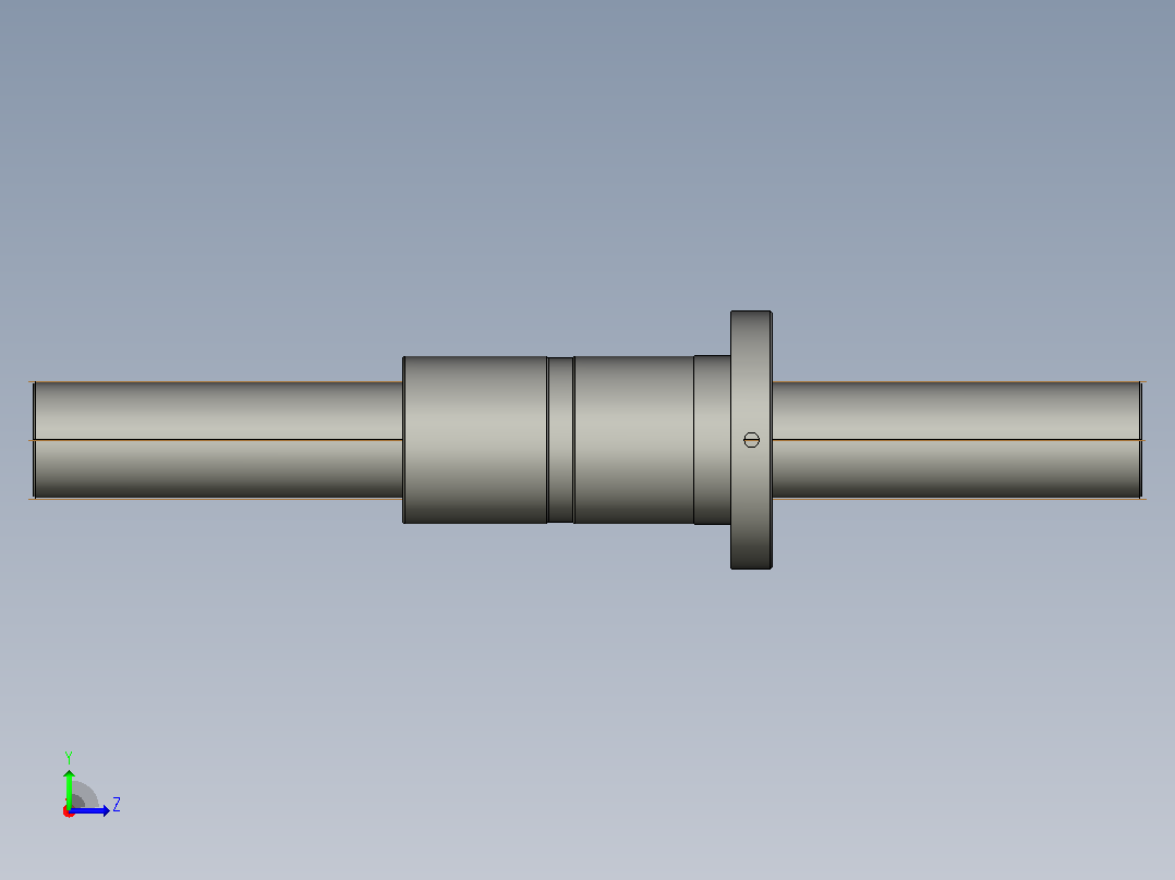 FFZD6310-5滚珠丝杆3D模型左视图