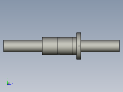 FFZD6310-5滚珠丝杆3D模型左视缩略图