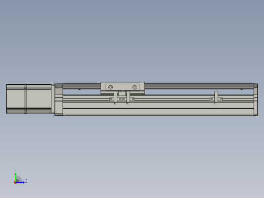 SYS12-BC-150-200W滚珠花健、支撑座、滚珠丝杠、交叉导轨、直线模组.STEP左视缩略图