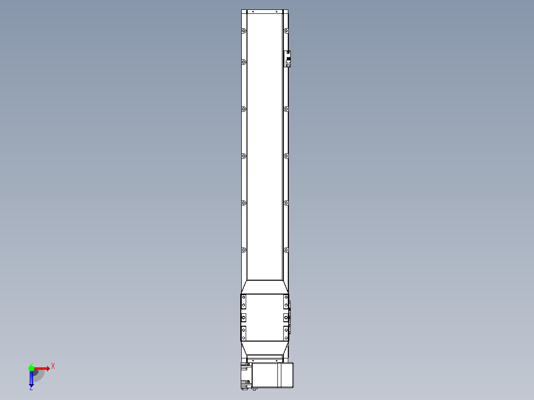 机器人皮带驱动直线轴TPA-GCB-150-P80-L800-RP-M75-N3俯视图