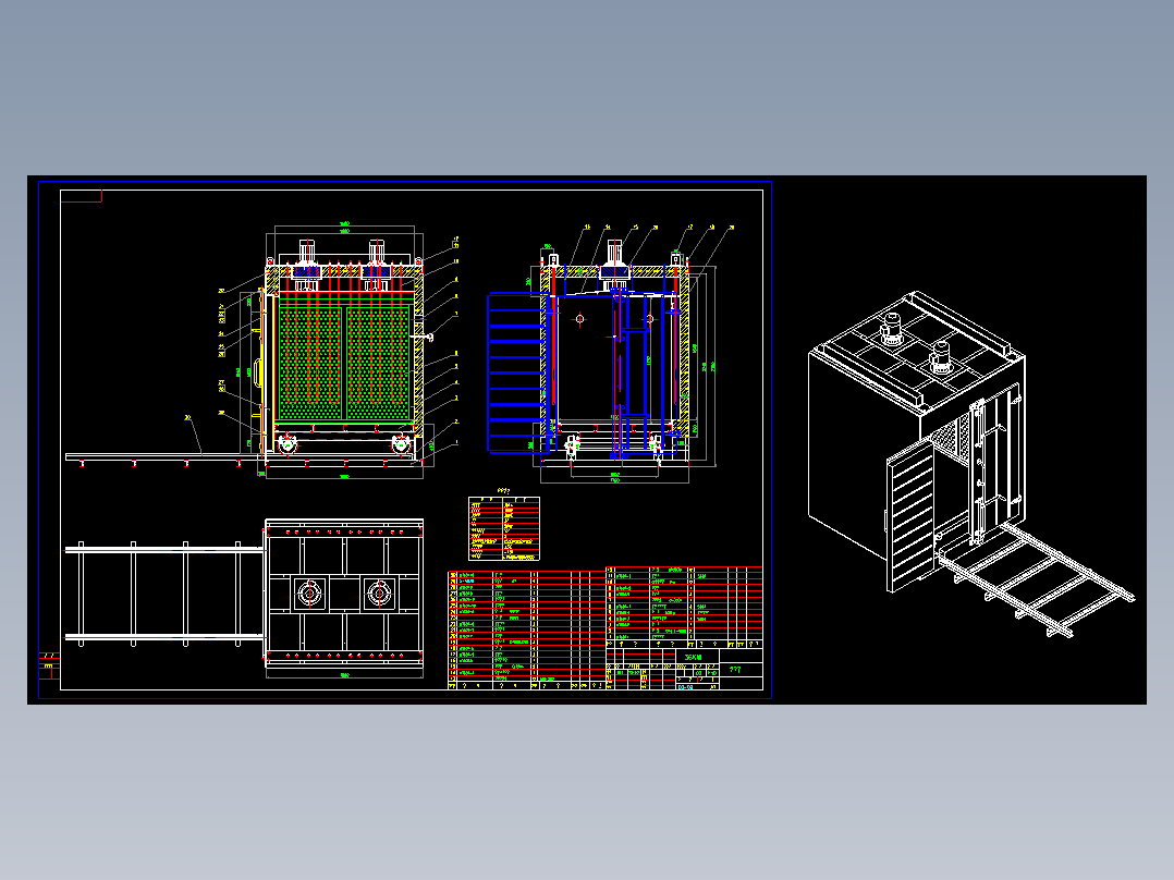 台车式烘烤炉烤箱总图