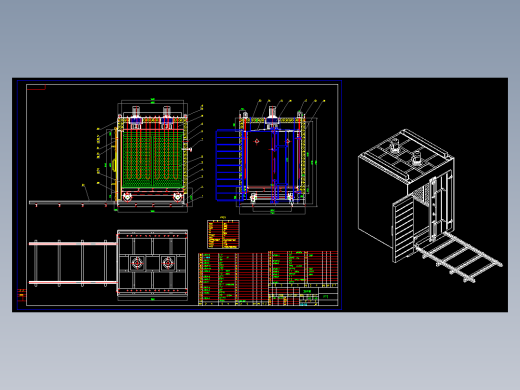 台车式烘烤炉烤箱总图