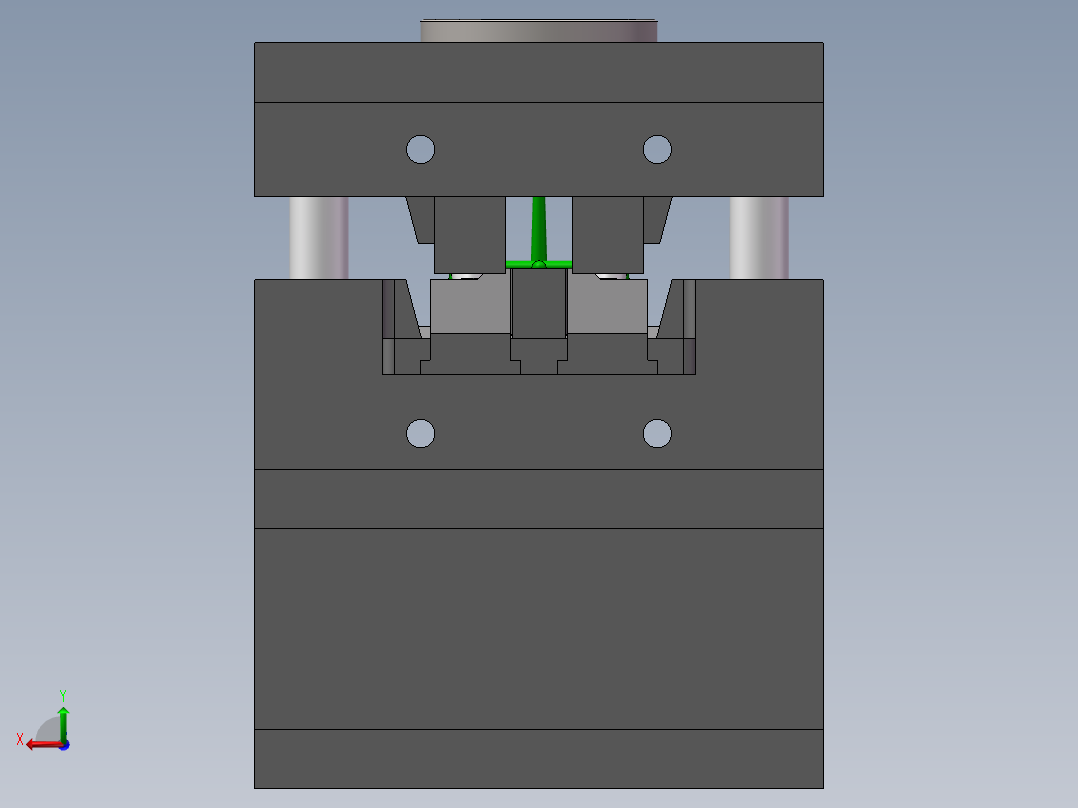 塑料模具一副后视图