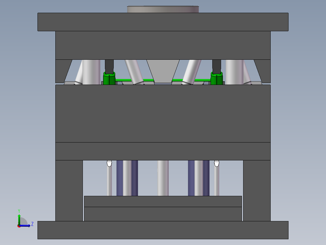 塑料模具一副左视图