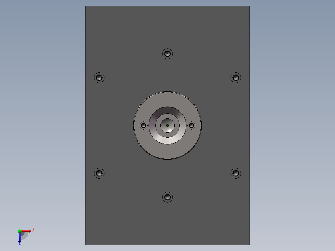 塑料模具一副俯视图