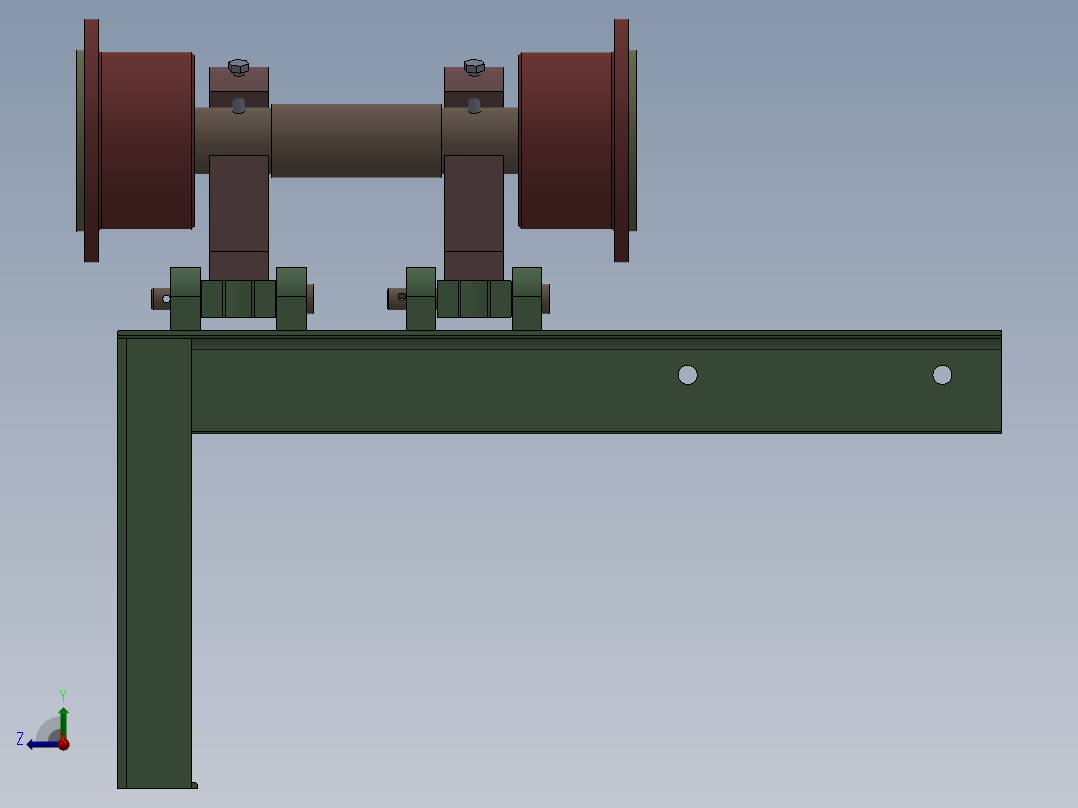 被动轮机构（环形分坯机部分结构）右视图