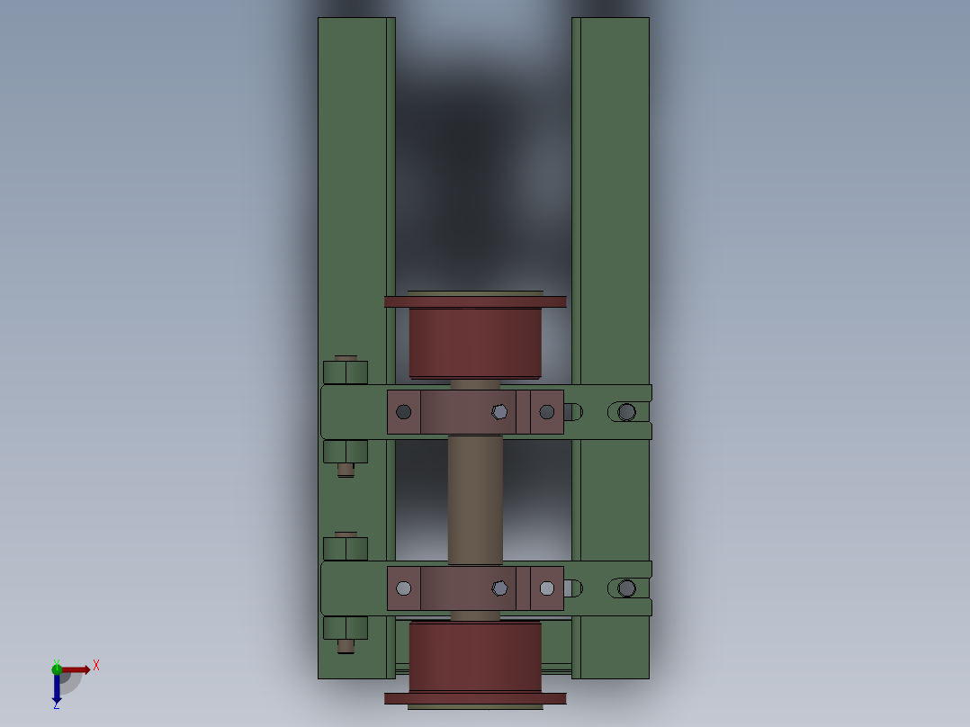 被动轮机构（环形分坯机部分结构）俯视图