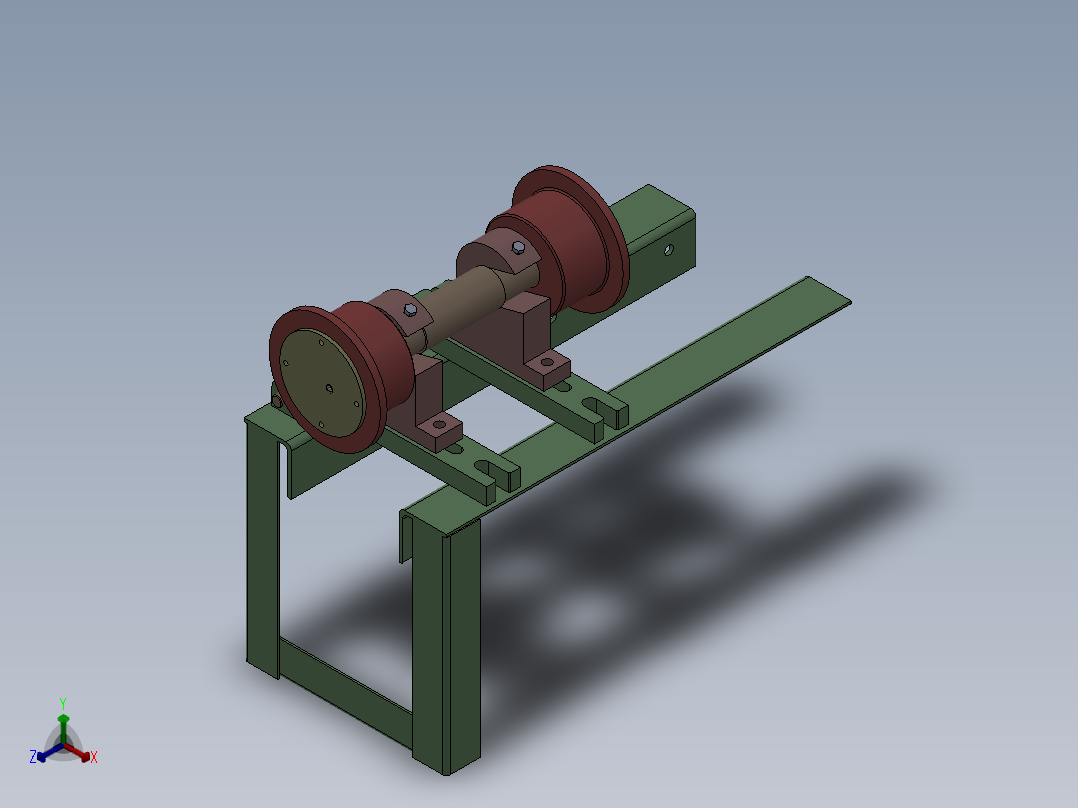 被动轮机构（环形分坯机部分结构）正等轴测图