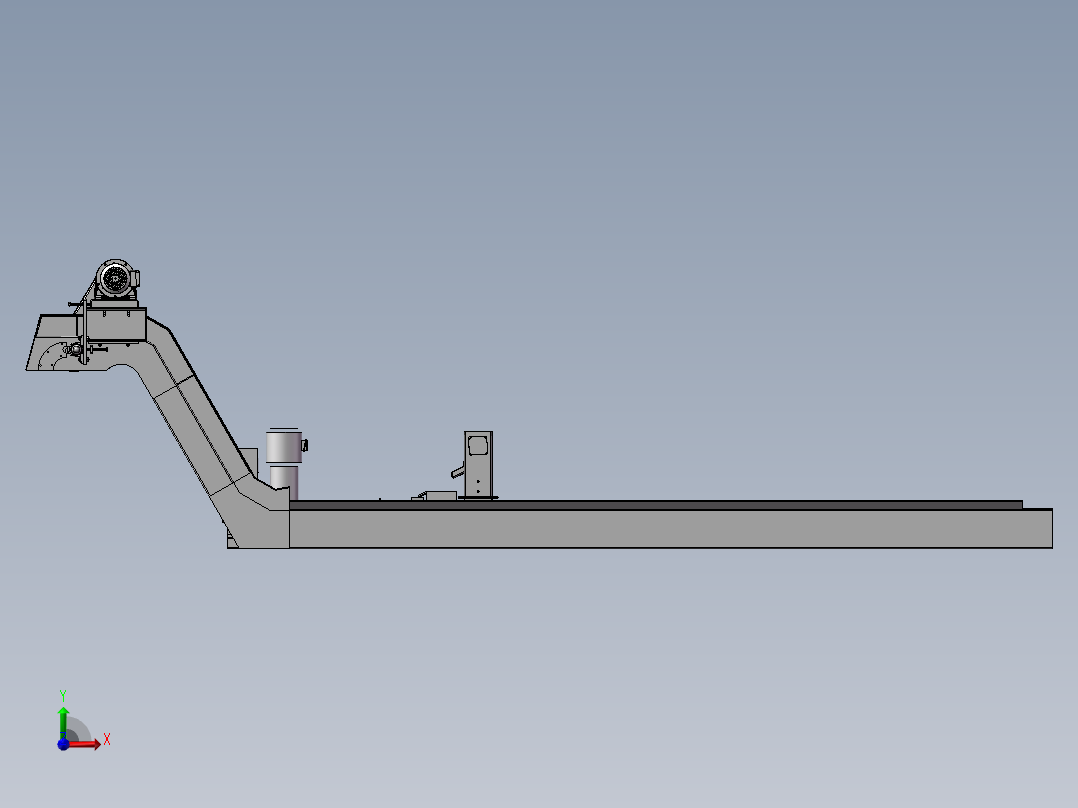 机床排屑t905器前视图