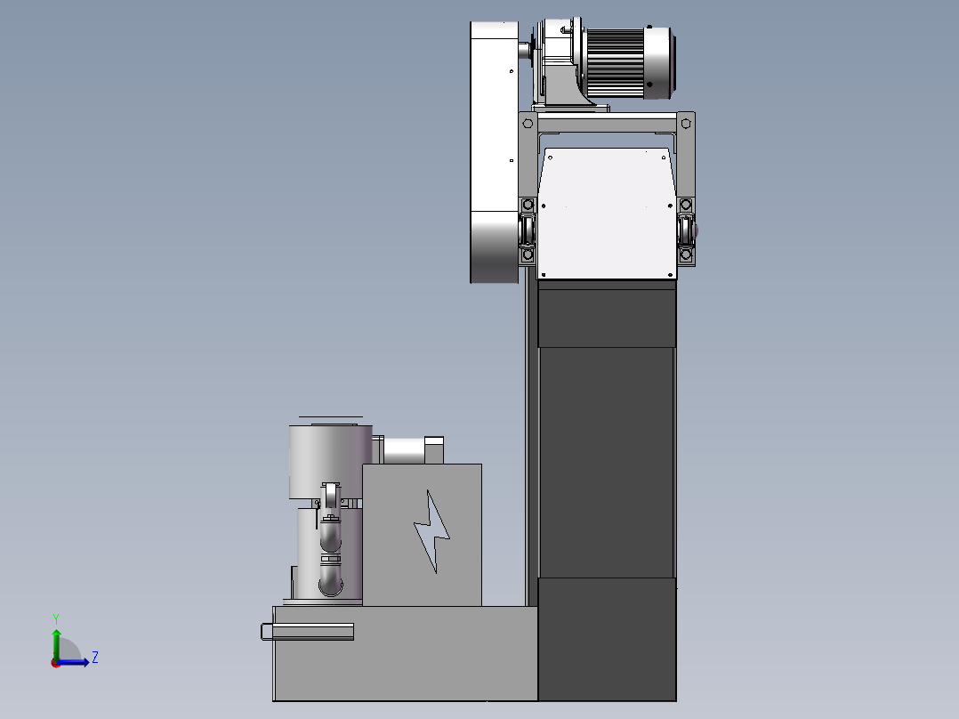 机床排屑t905器左视图