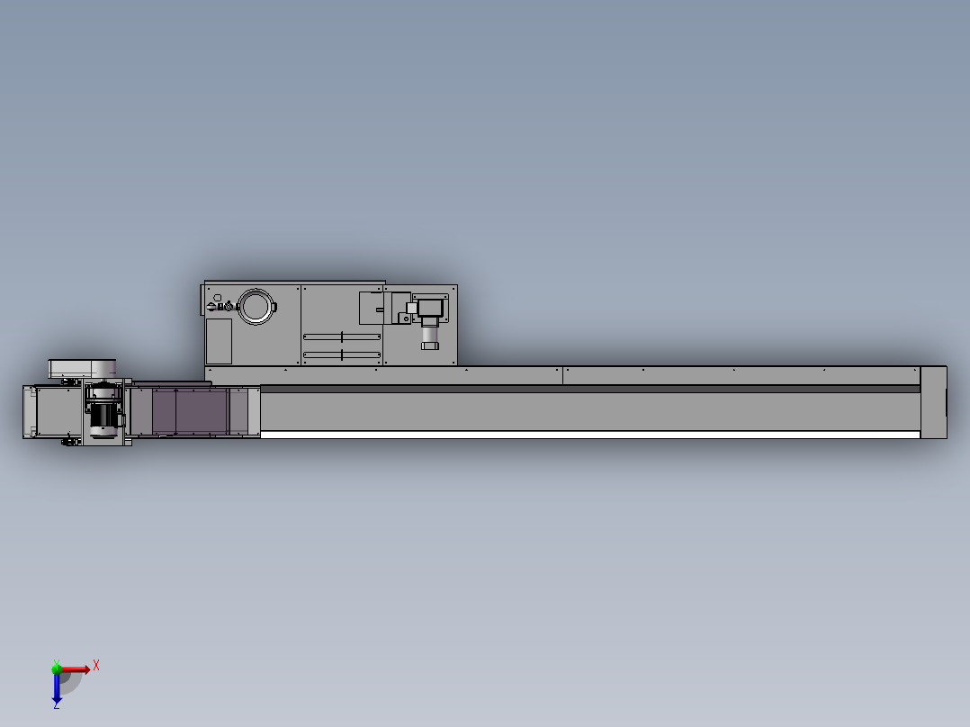 机床排屑t905器俯视图