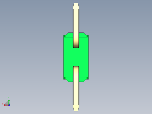彩色公排针 100mil 2.54mm 系列-DS1022_green_02p_100mil_TypeSMT_rev1.0后视缩略图