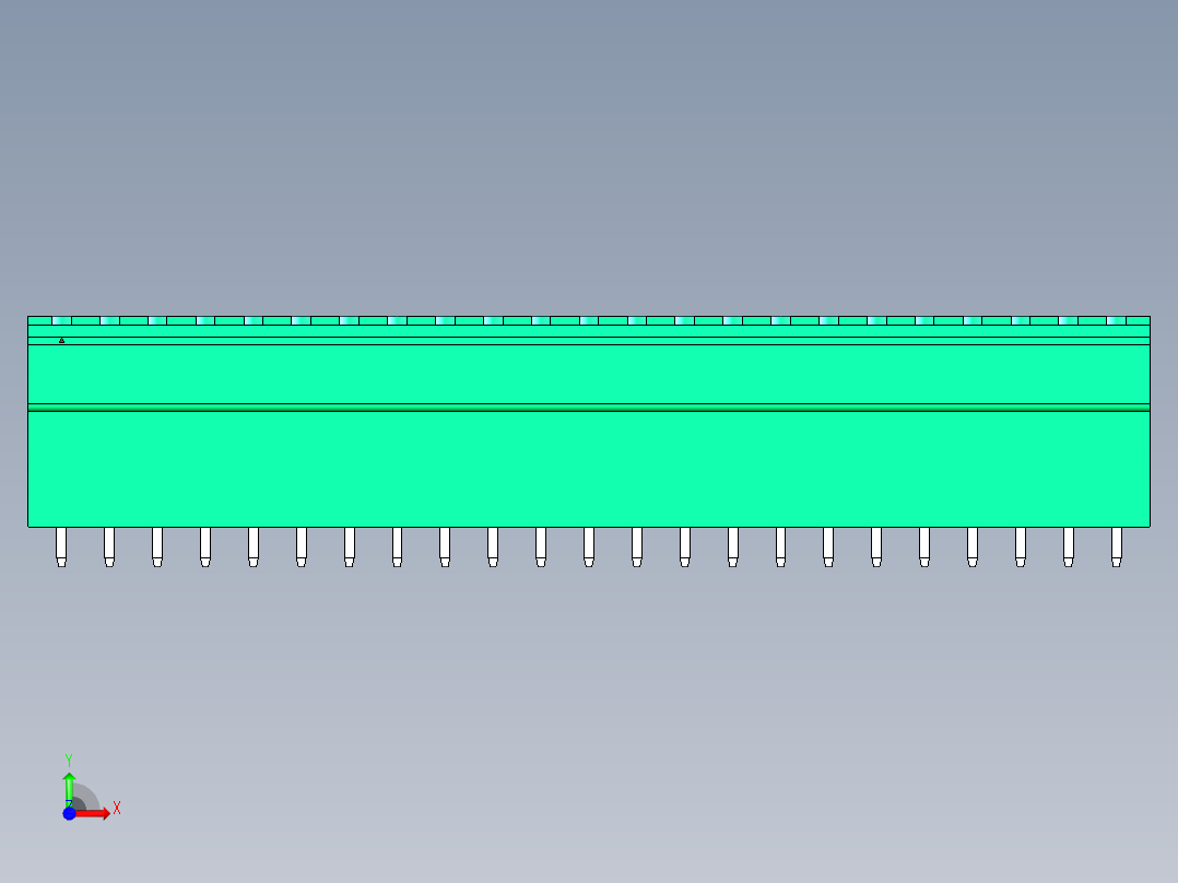 DEGSON 2EDG 系列 5.0mm 可插拔接线端子组-2EDGVH-5.0-46P-14-00AH前视图