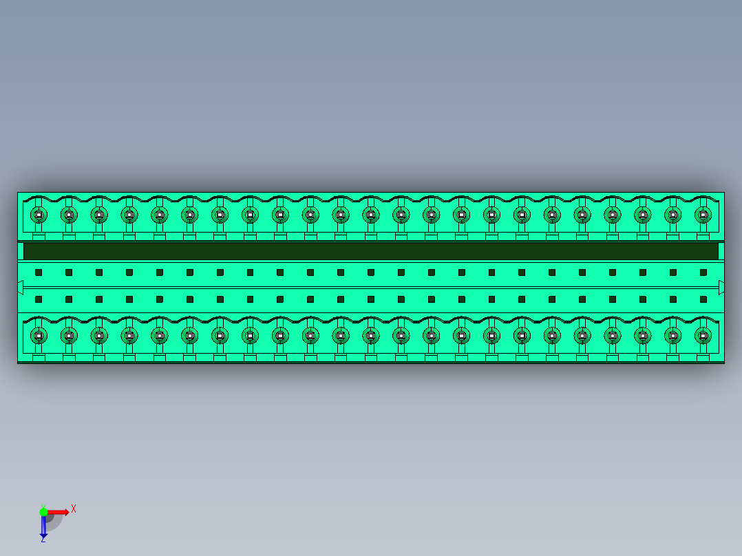 DEGSON 2EDG 系列 5.0mm 可插拔接线端子组-2EDGVH-5.0-46P-14-00AH俯视图