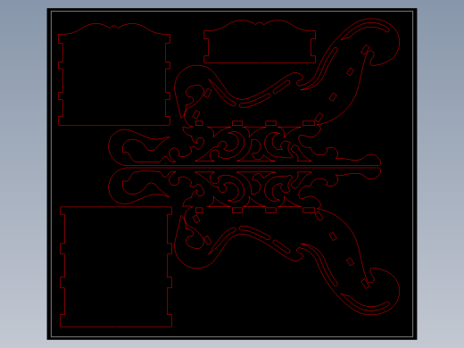 激光下料拼图躺椅CAD格式