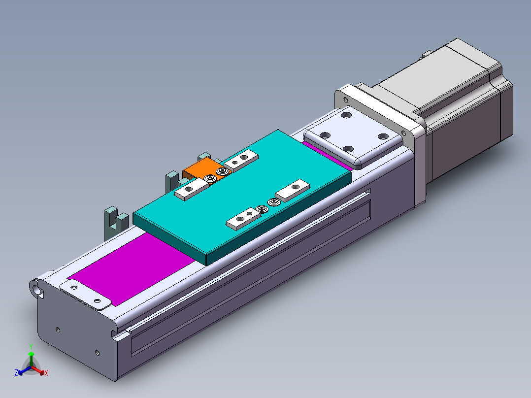 MCH丝杆全封闭MCH6M-BC-57正等轴测图