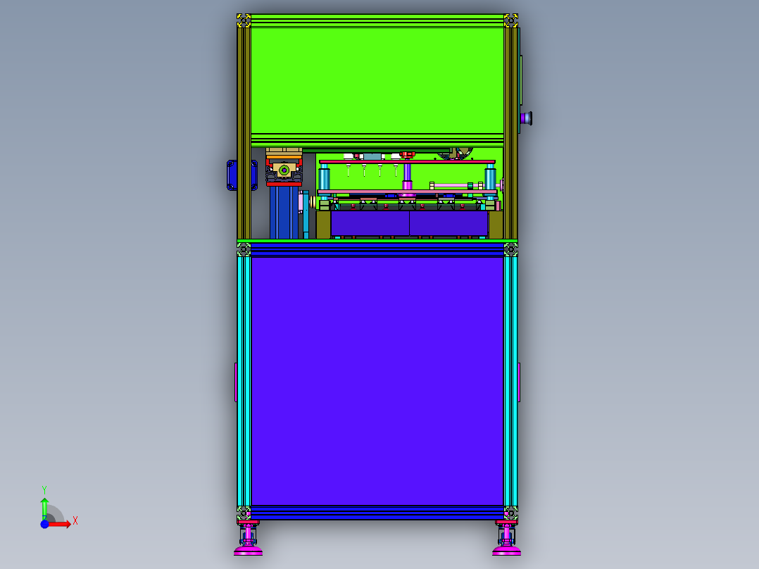 全自动屏幕三合一点胶固化机前视图