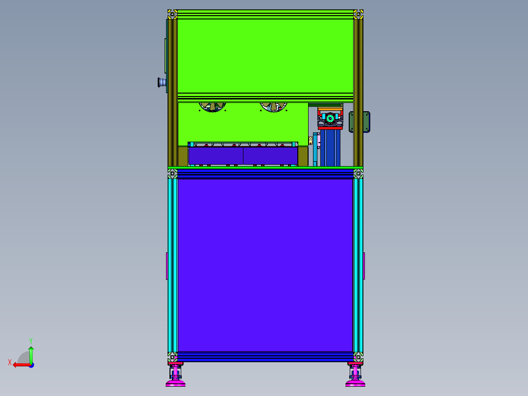 全自动屏幕三合一点胶固化机后视图