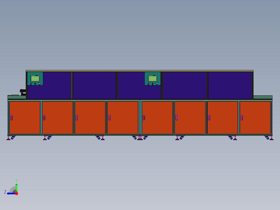 全自动屏幕三合一点胶固化机右视图