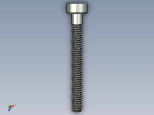 M2-M2 x 0.4mm Thread 18mm LONG SOCKET HEAD CAP SCREW.STEP俯视缩略图