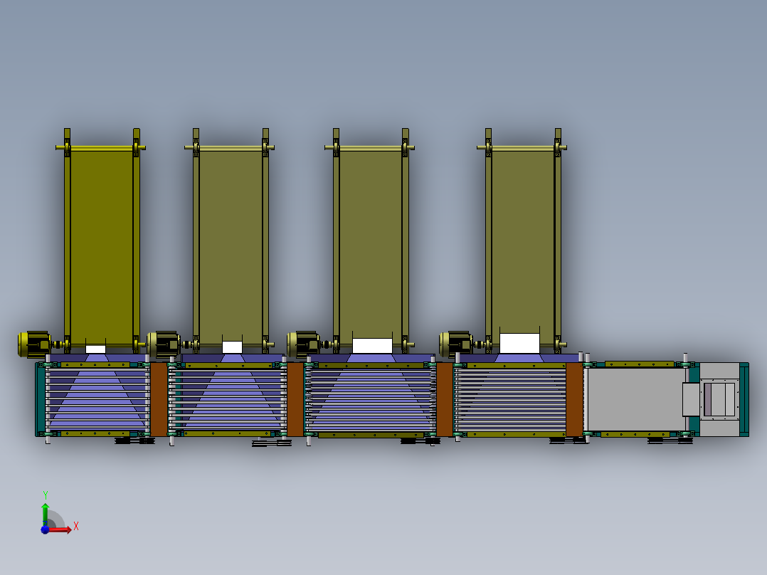 带式红枣分级设备的设计-分选机【三维SW模型】【含14张CAD图纸】前视图
