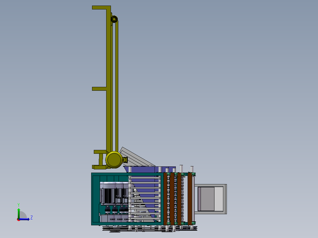 带式红枣分级设备的设计-分选机【三维SW模型】【含14张CAD图纸】左视图