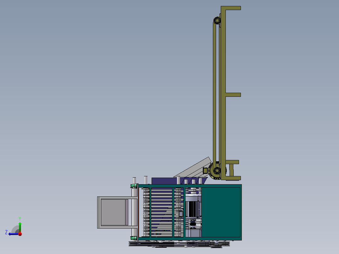 带式红枣分级设备的设计-分选机【三维SW模型】【含14张CAD图纸】右视图