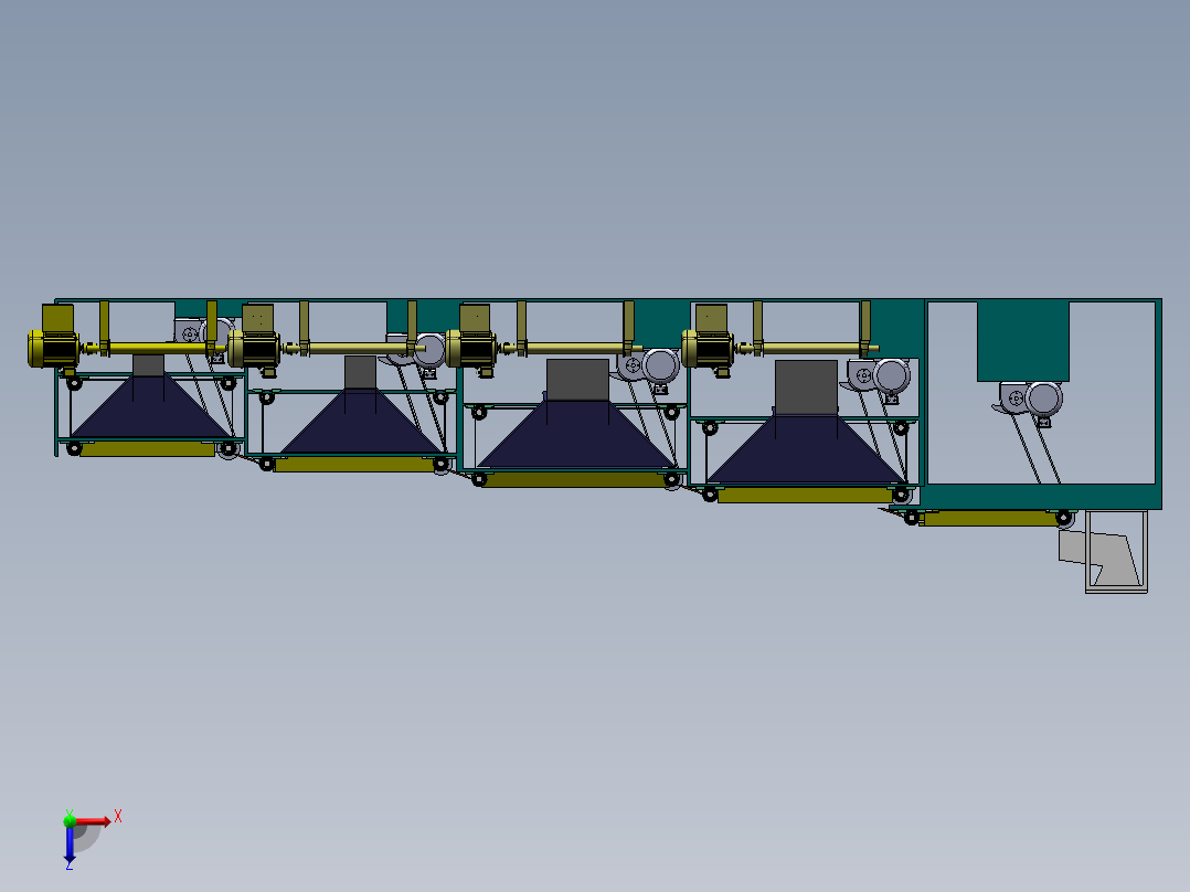 带式红枣分级设备的设计-分选机【三维SW模型】【含14张CAD图纸】俯视图
