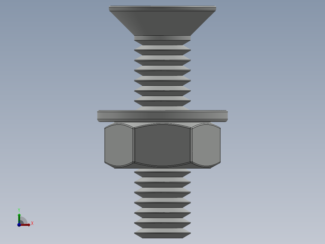 紧固件-M4-0.70 Flathead前视图