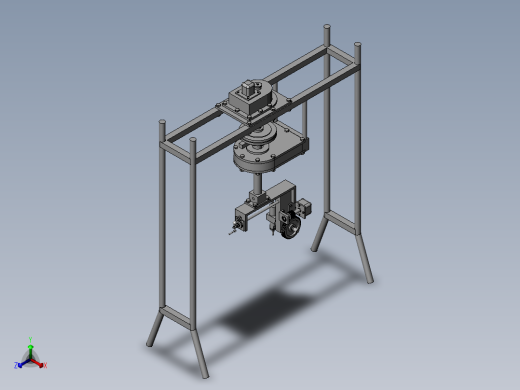 小型切割机船体甲板切割机正等轴测缩略图