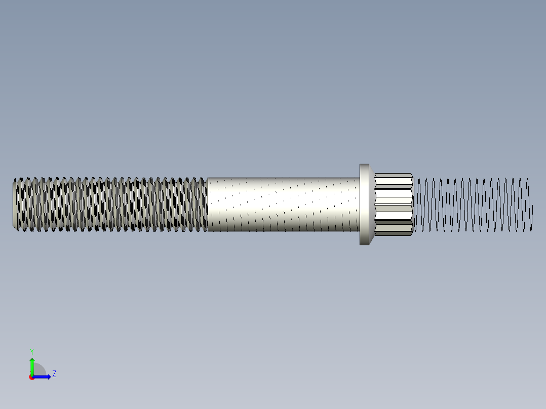 法兰头螺钉-5-16in-24 2long 12-point screws.x_t左视图